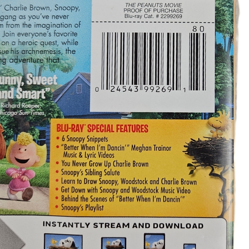 The Peanuts MOVIE Blu-Ray & DVD Movie - Picture 2 of 8